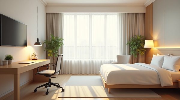 Chambre d'hôtel pour un travail à domicile efficace et agréable